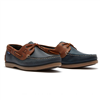 Chatham Whistable Shoes Navy/Tan 7.5 2